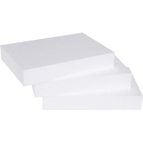 مكعبات إسفنجية من Silverlake Craft - 3 عبوات من مكعبات ستايروفوم بولي ستايرين مقاس 8x12x2 EPS للتصنيع والنماذج والمشاريع الفنية وترتيب الزهور - أوراق النحت للمدرسة المنزلية والمدرسة in Kuwait