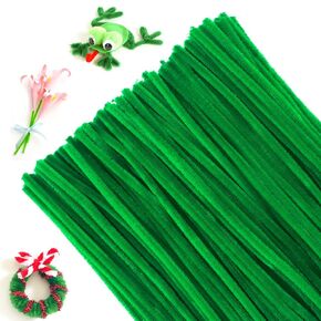 jijAcraft 200Pcs Pipe Cleaners Chenille Stems, 10 Colors Pipe Cleaners for Christmas DIY Craft, 12 inch Crafting Pipe Cleaners, 6mm Chenille Stem for Holiday Decor, New Year Decor