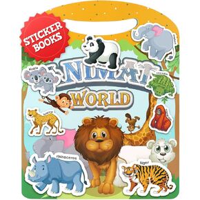 YOTOY Reusable Sticker Book for Kids Toddlers - Washable Jelly Sticker Education Learning Book, Toddlers Traveling Toys, Gift for Kids Age 3 4 5 6 Years Old Girls & Boys, Dinosaur