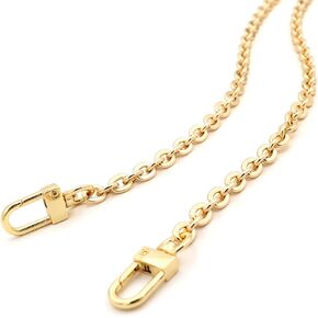 NEXT FASHION Oval Purse Chain Flat Gold Light Weight Crossbody Shoulder Strap Polished Quality - (40" / 100cm)
