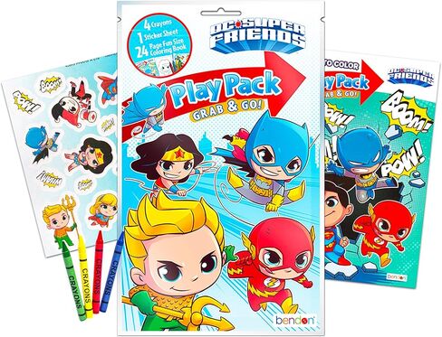 (24 عبوة) مجموعة كتب تلوين للاطفال مع ادوات تلوين، مجموعة هدايا حفلات كبيرة للاولاد والبنات - كتب أنشطة شخصيات كرتونية للاميرة والبطل الخارق للاطفال | حزمة تلوين in Kuwait