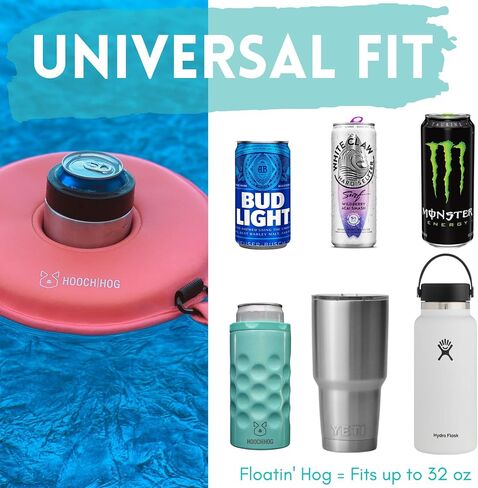 Hooch Hog Floating Cup Holder, Can Holder & Beer Holder - A Pool Drink Float That Won't Tip Over & is a Pool Must Haves 2023 in Saudi Arabia