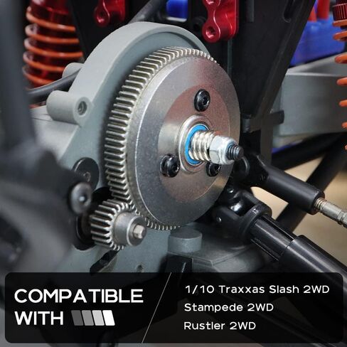 GLOBACT Steel 86T Spur Gear مع 19T 21T Pinions Gears لـ 1/10 Slash 2WD Rustler 2WD Stampede 2WD 1/10 RC قطع ترقية الزاحف استبدال 4686 in Saudi Arabia