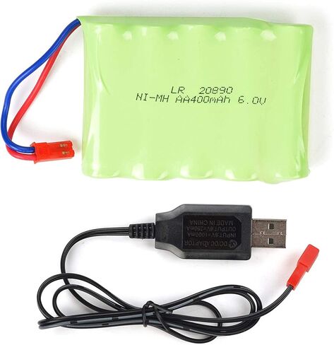 kolegend 6V 400Mah NiMH Rechargeable Battery with USB Charger Cable for 1540 and1520 Construction Vehicle in Kuwait