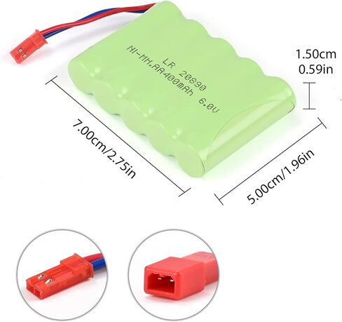 kolegend 6V 400Mah NiMH Rechargeable Battery with USB Charger Cable for 1540 and1520 Construction Vehicle in Kuwait