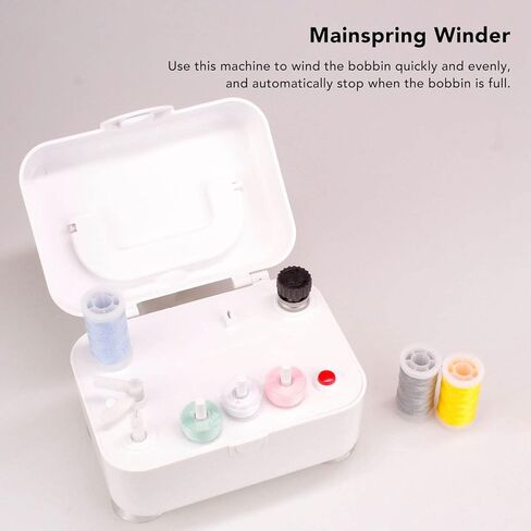 Electric Bobbin Winder, Portable Side Winder with Two Kinds of Bobbin Fixing Structures, USB or Battery Power Supply, Suction Cup Design Automatic Bobbin Winder for Sewing in Saudi Arabia