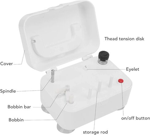 Electric Bobbin Winder, Portable Side Winder with Two Kinds of Bobbin Fixing Structures, USB or Battery Power Supply, Suction Cup Design Automatic Bobbin Winder for Sewing in Saudi Arabia