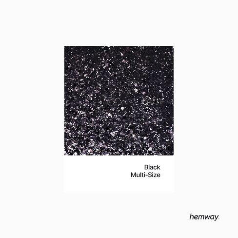 Hemway Craft Glitter - مزيج جليتر ناعم مكتنز متعدد الأحجام للفنون والحرف اليدوية وديكورات طلاء الراتنج الإيبوكسي، ومستحضرات التجميل لفن مهرجان الجسم للأظافر - فضي - 100 جم / 3.5 أونصة in Kuwait