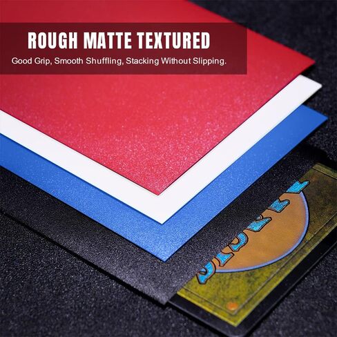 600CT MTG Card Sleeves, Katomula Clear Front Textured Back Card Sleeve Deck Card Protectors, Standard Size Card Sleeves for Sports Cards, Game Card in Saudi Arabia