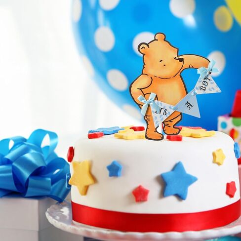 Winnie Cake Topper It's A Boy For Baby Shower Decorations Birthday Party Cake Decorations Party Supply(Blue) in Kuwait