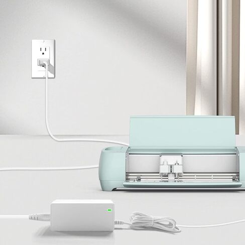 سلك إمداد طاقة 18 فولت 3 أمبير تيار متردد إلى تيار مستمر من أجل Cricut Explore air 2، صانع Cricut، Expression2، إنشاء، كعكة، صغير، أصلي، صانع، استكشاف، استكشاف الهواء، استكشاف محول تيار متردد واحد (أبيض). in Kuwait