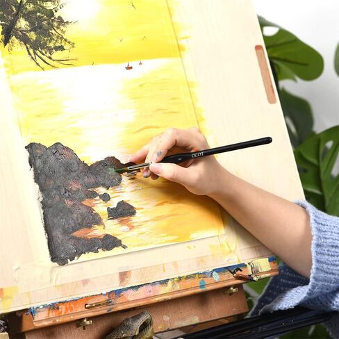 فرش رسم فنية بتفاصيل دقيقة للرسم بالألوان المائية والأكريليك بمقابض مثلثة، 10 فرش رسم مصغرة ورسم فني، أكريليك وأظافر، نماذج، ألوان مائية، زيت، أشكال مطرقة حرب in Saudi Arabia