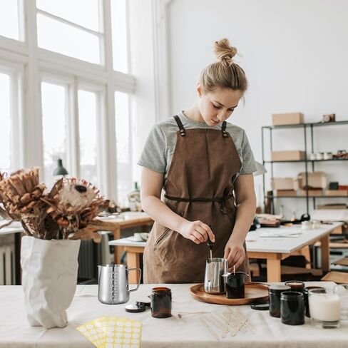 Ziosxin Candle Making Kit, DIY Candle Craft Tools Including 1pcs Wax Melting Pot, 100pcs Candle Wicks, 100pcs Candle Wicks Sticker and 50pcs Candle Wicks Holder in Kuwait