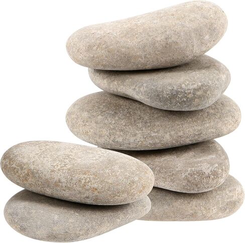 SINJEUN 16 PCS 3-4 Inch Large River Rocks for Painting, Bulk 10 lbs Craft Stones for Rock Painting, Natural River Rocks, Decoration, Smooth Painting Kindness Rocks Mandala Painting Favors in Saudi Arabia