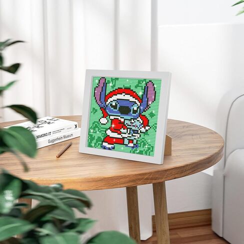 مجموعات الرسم الماسي 5D للأطفال البالغين مع إطار خشبي، غرزة DIY حفر كامل الماس جوهرة الفن للأطفال، والفنون والحرف اليدوية للفتيات الأولاد هدايا عيد ميلاد ديكور جدار المنزل in Kuwait