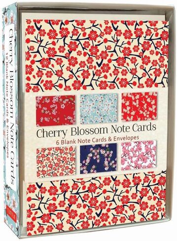 Cherry Blossom Note Cards: 12 Blank Note Cards & Envelopes (4 x 6 inch cards in a box) in Saudi Arabia