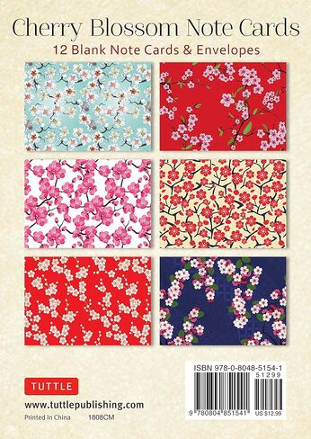 Cherry Blossom Note Cards: 12 Blank Note Cards & Envelopes (4 x 6 inch cards in a box) in Saudi Arabia