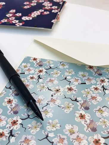 Cherry Blossom Note Cards: 12 Blank Note Cards & Envelopes (4 x 6 inch cards in a box) in Saudi Arabia