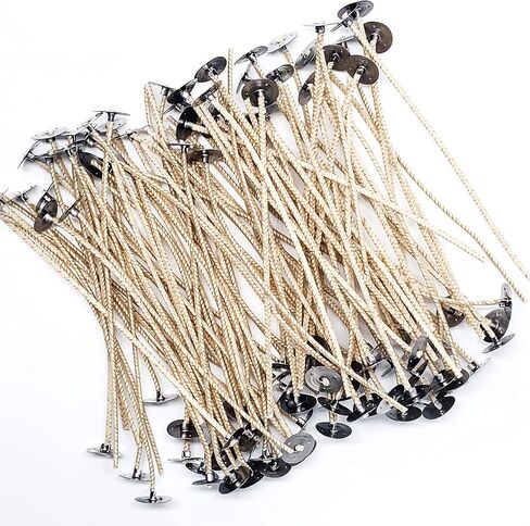 Direct Candle Supply Slow Burn Cotton Pre-Waxed Wicks (Small, Medium, Large, XL,XXL) for Candle Making - 100 pcs (Small Aromalite140 Wick) in Kuwait