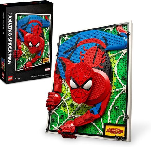 LEGO Art The Amazing Spider-Man 31209 Build & Display Home Decor Wall Art Kit, Nostalgic Super Hero Gift for Adults or Back to School Gift for Teen Spider-Man Fans in Saudi Arabia