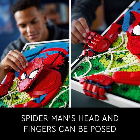 LEGO Art The Amazing Spider-Man 31209 Build & Display Home Decor Wall Art Kit, Nostalgic Super Hero Gift for Adults or Back to School Gift for Teen Spider-Man Fans in Saudi Arabia