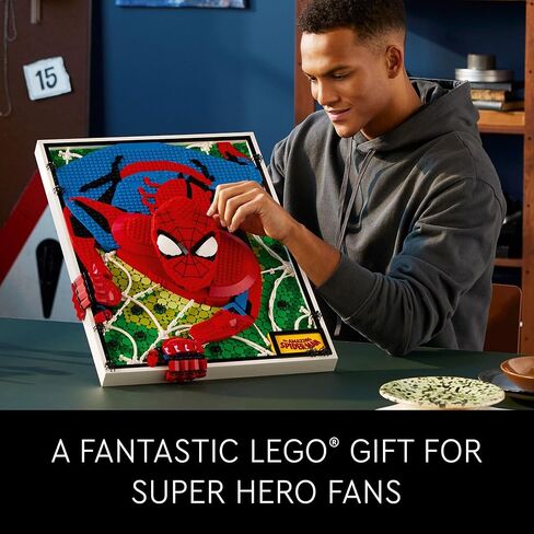 LEGO Art The Amazing Spider-Man 31209 Build & Display Home Decor Wall Art Kit, Nostalgic Super Hero Gift for Adults or Back to School Gift for Teen Spider-Man Fans in Saudi Arabia