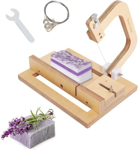 Adjustable Slab Soap Cutter, Acrylic Push Soap Cutter with Single Wire, DIY Handmade Soap Candles Trimming Loaf Cutting Tools, Soap Making Loaf Slicer in Kuwait