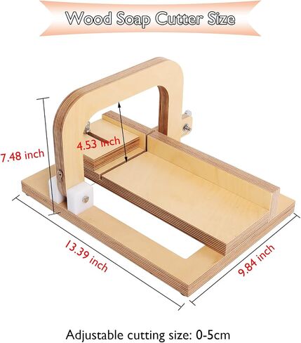 Adjustable Slab Soap Cutter, Acrylic Push Soap Cutter with Single Wire, DIY Handmade Soap Candles Trimming Loaf Cutting Tools, Soap Making Loaf Slicer in Kuwait