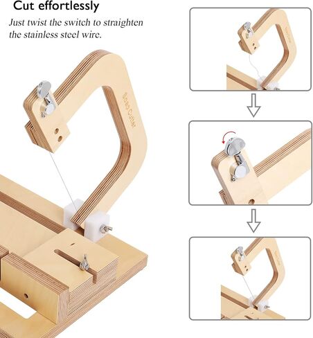 Adjustable Slab Soap Cutter, Acrylic Push Soap Cutter with Single Wire, DIY Handmade Soap Candles Trimming Loaf Cutting Tools, Soap Making Loaf Slicer in Kuwait