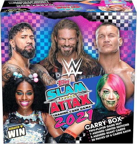 Topps WWE Slam Attax 2021 Edition (Carry Box) I WWE Cards | Includes Game mat in Saudi Arabia