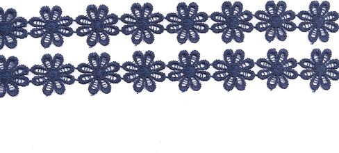 YYCRAFT 15 Yards Daisy Flower Lace Edge 1" Flower Trim Applique for DIY Sewing Embellishment Crafts(Aqua) in Saudi Arabia