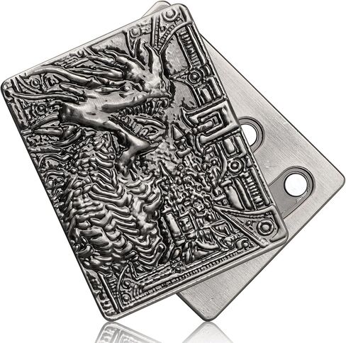 Dragon Poker Fidget Slider Toy for Kids Adults, Metal EDC Finger Card Clicker with Tick Sound for Stress Relief, Novelty Hand Fidget Spinner Gadgets Gifts for Classroom Prizes Desk Toy Art Decoration in Kuwait