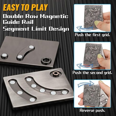 Dragon Poker Fidget Slider Toy for Kids Adults, Metal EDC Finger Card Clicker with Tick Sound for Stress Relief, Novelty Hand Fidget Spinner Gadgets Gifts for Classroom Prizes Desk Toy Art Decoration in Kuwait