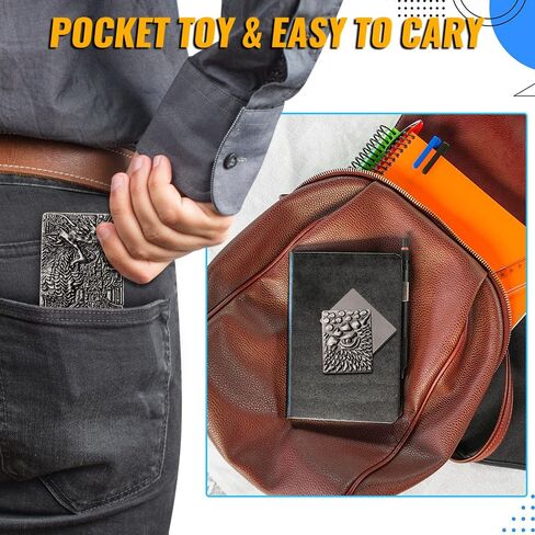 Dragon Poker Fidget Slider Toy for Kids Adults, Metal EDC Finger Card Clicker with Tick Sound for Stress Relief, Novelty Hand Fidget Spinner Gadgets Gifts for Classroom Prizes Desk Toy Art Decoration in Kuwait