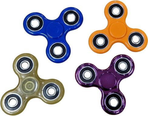 Fidget Spinners Toys 4 Pack, Random Color Hand Fidget Pack Bulk, Stress Reduction and Anxiety Relief Toys, Fidget Toys for Kids and Adult, Goodie Bag Stuffers, Glow in The Dark Sensory Toys in Kuwait