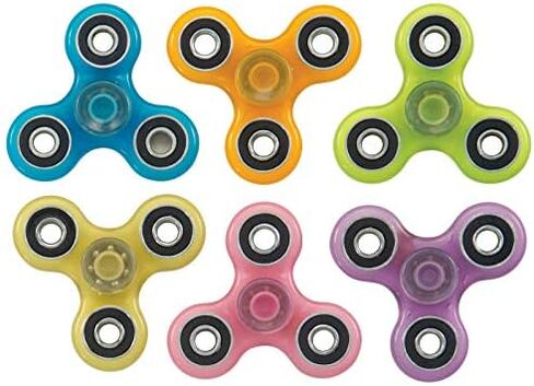 Fidget Spinners Toys 4 Pack, Random Color Hand Fidget Pack Bulk, Stress Reduction and Anxiety Relief Toys, Fidget Toys for Kids and Adult, Goodie Bag Stuffers, Glow in The Dark Sensory Toys in Kuwait