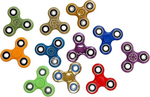 Fidget Spinners Toys 4 Pack, Random Color Hand Fidget Pack Bulk, Stress Reduction and Anxiety Relief Toys, Fidget Toys for Kids and Adult, Goodie Bag Stuffers, Glow in The Dark Sensory Toys in Kuwait