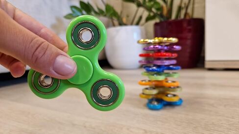Fidget Spinners Toys 4 Pack, Random Color Hand Fidget Pack Bulk, Stress Reduction and Anxiety Relief Toys, Fidget Toys for Kids and Adult, Goodie Bag Stuffers, Glow in The Dark Sensory Toys in Kuwait