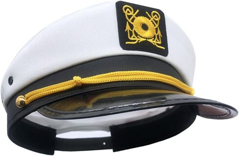 Vegove Unisex Yacht Captain Hats, Skipper Sailor Hat Men Women Boating Yacht Rock Party Hat in Kuwait