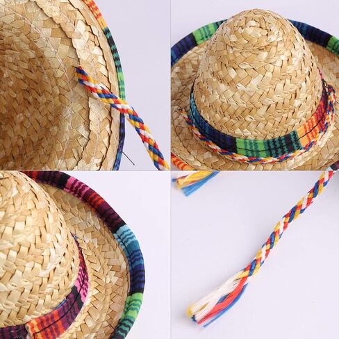 قبعة مكسيكية صغيرة 10 قطع من تيبيست ماكس للحفلات بتصميم فيستا ديكورز علوي للكلاب، مستلزمات حفلات القطط باللون البني in Kuwait