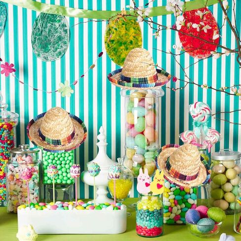 قبعة مكسيكية صغيرة 10 قطع من تيبيست ماكس للحفلات بتصميم فيستا ديكورز علوي للكلاب، مستلزمات حفلات القطط باللون البني in Kuwait