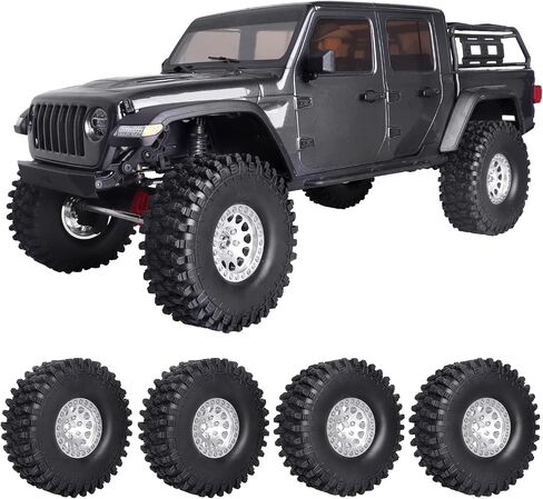 عجلات وإطارات HobbyPark 1.9 Beadlock بارتفاع 120 مم / 4.72 بوصة مع أداة تثبيت لـ Traxxas TRX4 Axial SCX10 II III Redcat Gen8 Gen7 12 مم Hex 1/10 ترقيات الزاحف، 4 مجموعات (أخضر وأسود) in Kuwait
