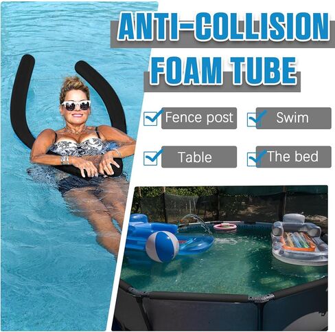 هانايف 6 قطع 40 انش من نودلز حمام السباحة كبيرة الحجم من الفوم مزودة بمشبك مسبق الشق للحماية من الفوم للسباحة والمشاريع الحرفية العائمة وممتص الصدمات in Kuwait
