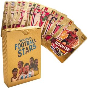 بطاقة نجوم كأس العالم لكرة القدم 2022/23، دوري ابطال اوروبا، بطاقة تداول كرة القدم، بطاقات فويل ذهبية، بدون تكرار، ليست اصلية in Kuwait