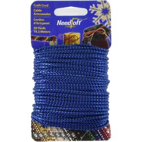 Needloft Novelty Craft Cord, 20-Yard, Metallic Blue in Kuwait