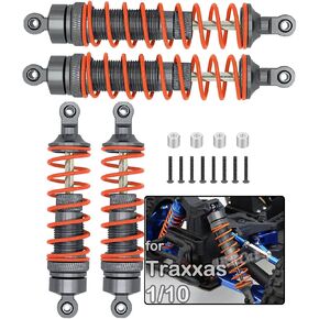 4PCS All Aluminum Front Rear RC Shocks Upgrade Parts for 1/10 Slash 4x4 Rustler 4X4 Stampede 4X4 Hoss 4X4, ARRCat Big Bore RC Shock Absorber Hops up,Replace 5862,Gray in Kuwait