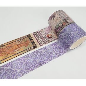 مجموعة من 2 شريط واشي بنمط فن الآرت نوفو من الفونس موتشا بكرات طويلة للغاية بطول 10 متر/390 انش! in Kuwait