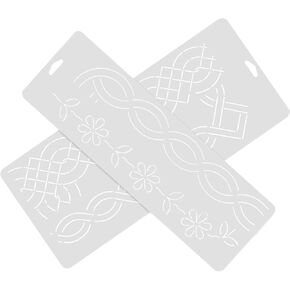 ULTECHNOVO 4Pcs Quilting Template Set, Free Motion Quilting Rulers and Templates Set Quilting Templates for Machines Quilting Patchwork Tools Pattern Quilting Supplies for DIY Sewing Tool in Kuwait