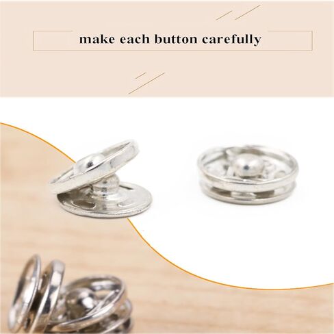 Kenkio 200 Sets 10 mm Sew-on Snap Metal Snaps Fasteners Press Studs Buttons for Sewing Clothing, 4 Colors in Kuwait