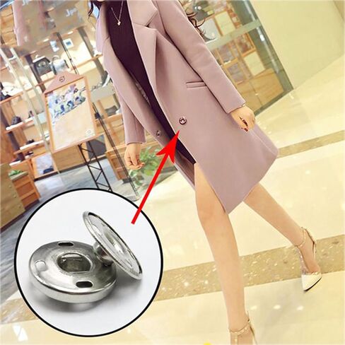 Kenkio 200 Sets 10 mm Sew-on Snap Metal Snaps Fasteners Press Studs Buttons for Sewing Clothing, 4 Colors in Kuwait